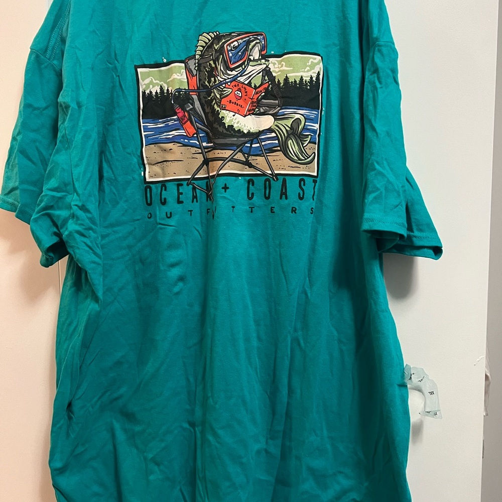 Ocean + Coast Teal Graphic Men's Tee